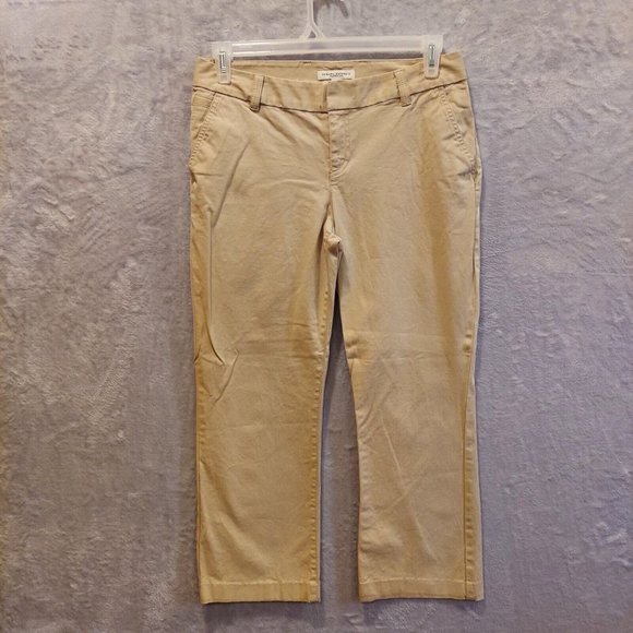 Banana Republic Womens 10 Pants Martin Fit Cotton Blend Stretch Beige Tan Career - Picture 1 of 10
